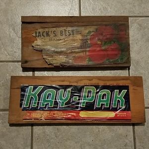 2 Produce Crate Advertising Tomatoes Vintage